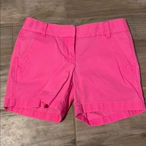 EUC J-CREW Hot Pink Chino shorts Size 0